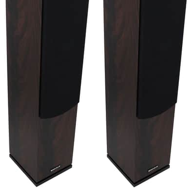 Pair Rockville Lux 654 Dark Wood Dual 6.5" 160 Watt 4 Ohm Hi-Fi Tower Speakers image 1