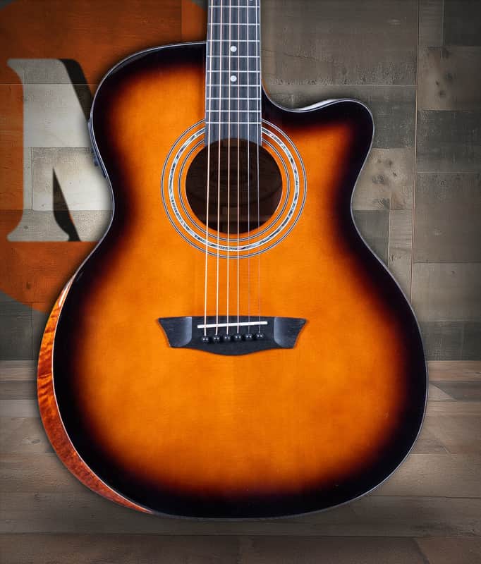 Washburn WCG10CE Comfort Series Grand Auditorium Cutaway Acoustic Electric Guitar - Desert Sunset (WCG10CE-U) image 1