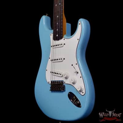 Fender Custom Shop 1969 Stratocaster Maple Neck with Rosewood Fingerboard Journeyman Relic Faded Daphne Blue 7.75 lbs image 2