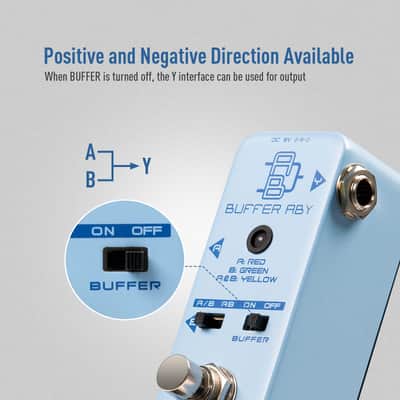 SONICAKE ABY Guitar Pedal, Mini AB Switcher with Buffer Switch, Ab Box Line Selector Guitar Effects Pedal, True Bypass - Buffer ABY(Shipping from US/EU/UK Local Warehouse) image 3