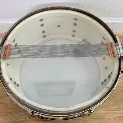 Leedy Broadway Standard Snare Drum 1940s White Marine Pearl Super Clean image 12