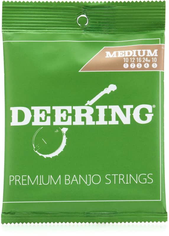 Deering Premium Banjo Strings - .010-.010 Medium (2-pack) Bundle image 1