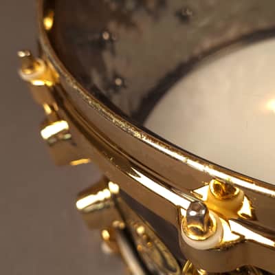 Mapex Black Panther Hammered Brass BPBR465H 14x6.5 Snare Drum | Original Owner image 12