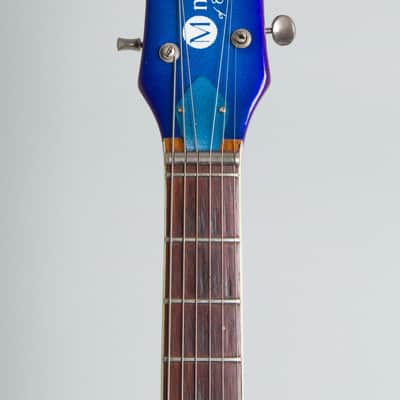 Mosrite  Ventures Model Custom Finished for Semie Moseley Solid Body Electric Guitar (1966), ser. #3841, brown hard shell case. image 5