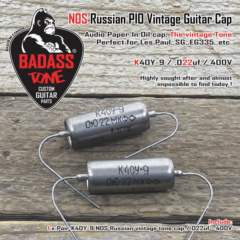 .022uf 400V- K40Y-9 NOS Russian PIO - Vintage Guitar Tone Cap (PAIR) image 1