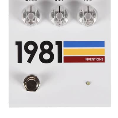 1981 Inventions DRV Overdrive Pedal White Hyperfade. NEW, (Authorized Dealer) image 1