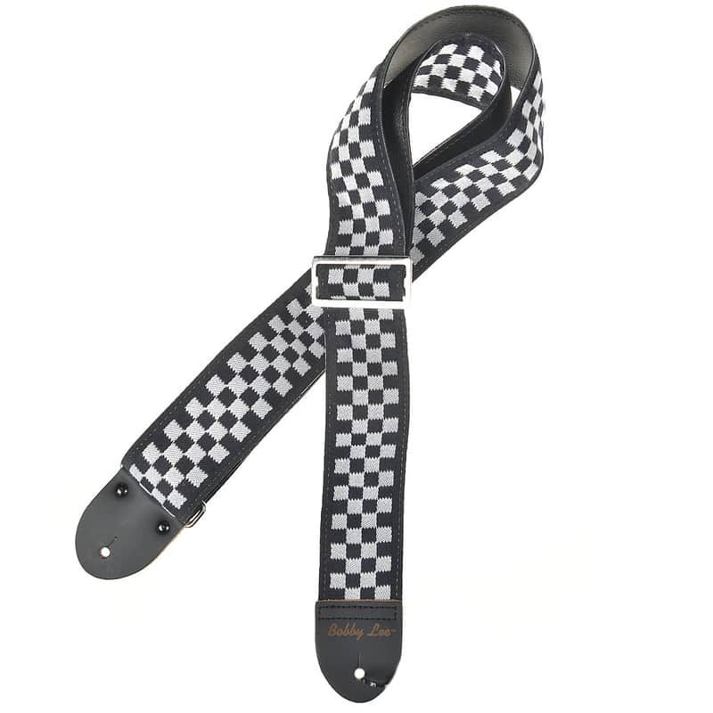Souldier Raceway Checker 2" Black and White Rick Nielsen Cheap Trick Strap image 1