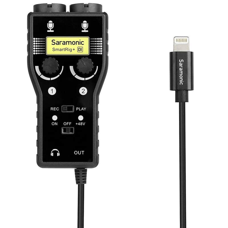 Saramonic  Smartrig+DI 2-Ch Audio Interface w/ XLR, 1/4" Inputs For Iphone iPad image 1