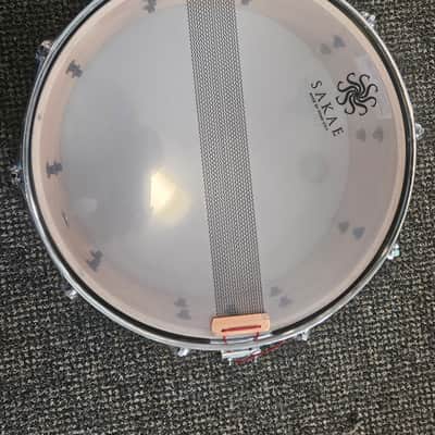 Sakae Beech 5.5"x 14" Snare Blue Sparkle Fade image 12