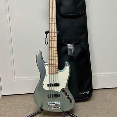 Sadowsky Metroline 21 Fret Vintage J/J 5 String Bass Guitar - Sage Green Metallic image 1