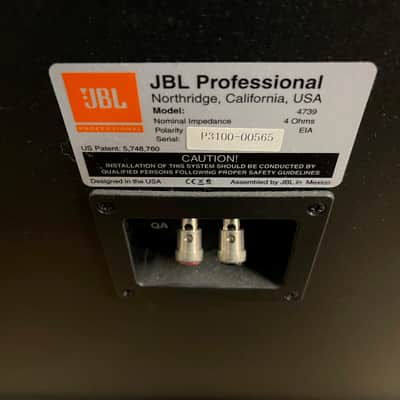 JBL 4722N Audiophile Speakers (Horn + dual 15” LFD) w/Custom Grilles + Wood Stands! image 6