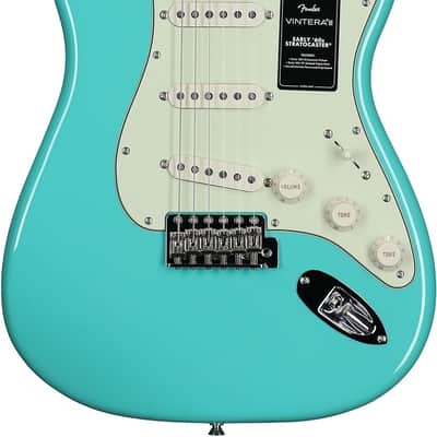 Fender Vintera III Early 60s Stratocaster Electric Guitar, Seafoam image 2