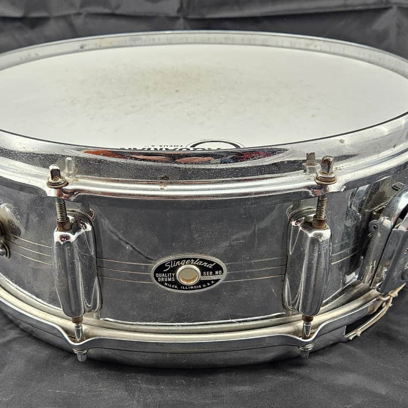 1970s Slingerland Gene Krupa Sound King COB 14×5 Snare Drum Ch…