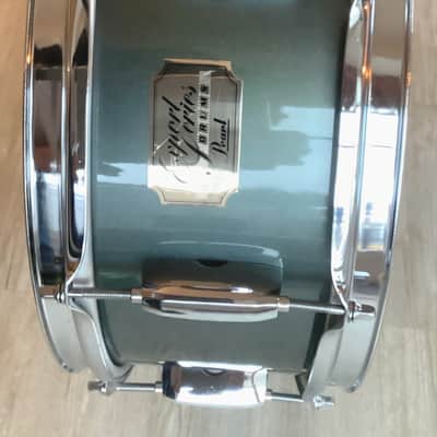 Pearl Export Holzsnare 14x5 Anfang der 2000er Dunkel grün image 9