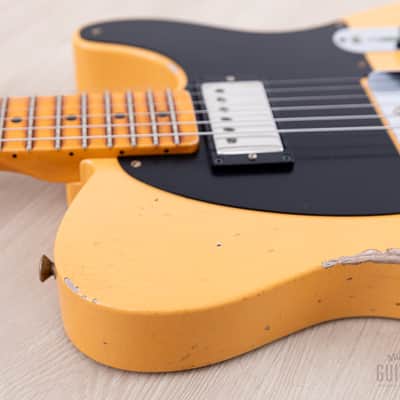 Fender Custom Shop Limited '51 Telecaster HS Blackguard Relic w/ Humbucker, Faded Butterscotch image 6