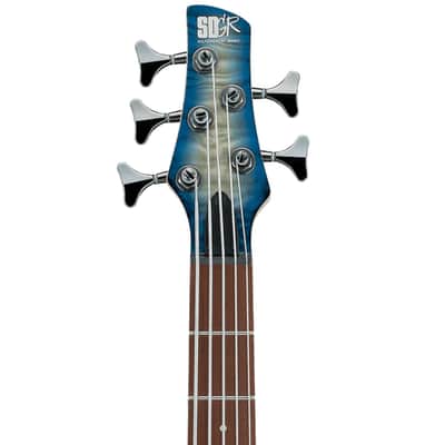 Ibanez SR405EQM-SCB 5-String Bass Quilted Maple Stained Cosmic Blue Starburst Jatoba Fretboard image 7