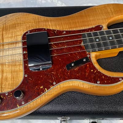 NEW! Fender Artisan Koa Precision Bass NOS - Ebony Fingerboard Natural Koa Finish - Absolutely Beautiful - Flamed Maple Neck - Authorized Dealer - 9.65lbs - G06782 image 4