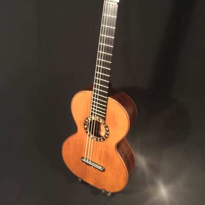 1850 Early romantic small body guitar in excellent un-restored condition with Original wood case image 12