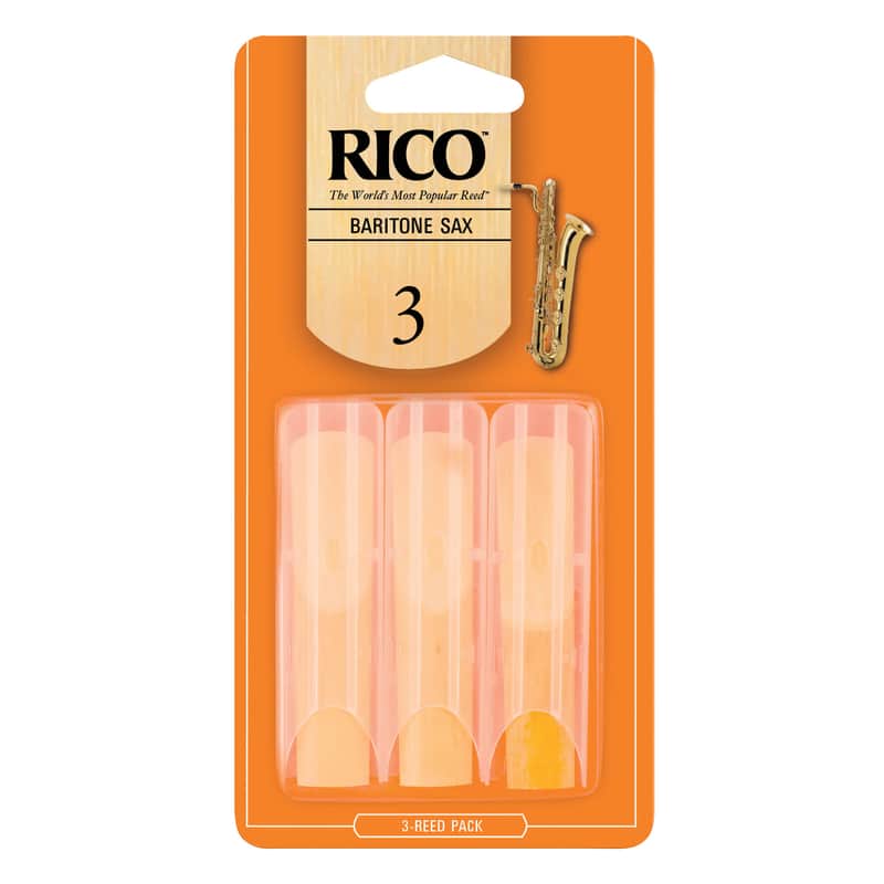 Rico RLA0330 Baritone Saxophone Reeds - Strength 3.0 (3-Pack) image 1