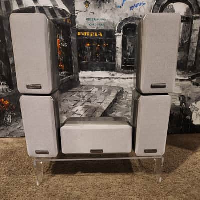 Kenwood Kenwood KS-307 Surround Sound Speakers 5 speakers 90s  - Grey plastic image 1