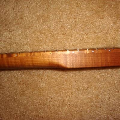 Musikraft Custom Telecaster 3A flame roasted maple neck paddle headstock image 8