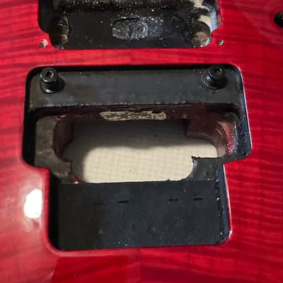 2000's Japan Jackson DKMG Dinky Red Flame Guitar Body Floyd Ready image 6