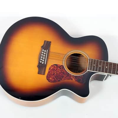 Guild F-2512CE Deluxe 12-String Cutaway Jumbo Acoustic-Electric Guitar - Antique Burst image 3