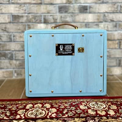 Amberisa Amplification Handwired Guitar Speaker Cabinet - Model: AA110SMG 2025 - Vintage Blue image 3