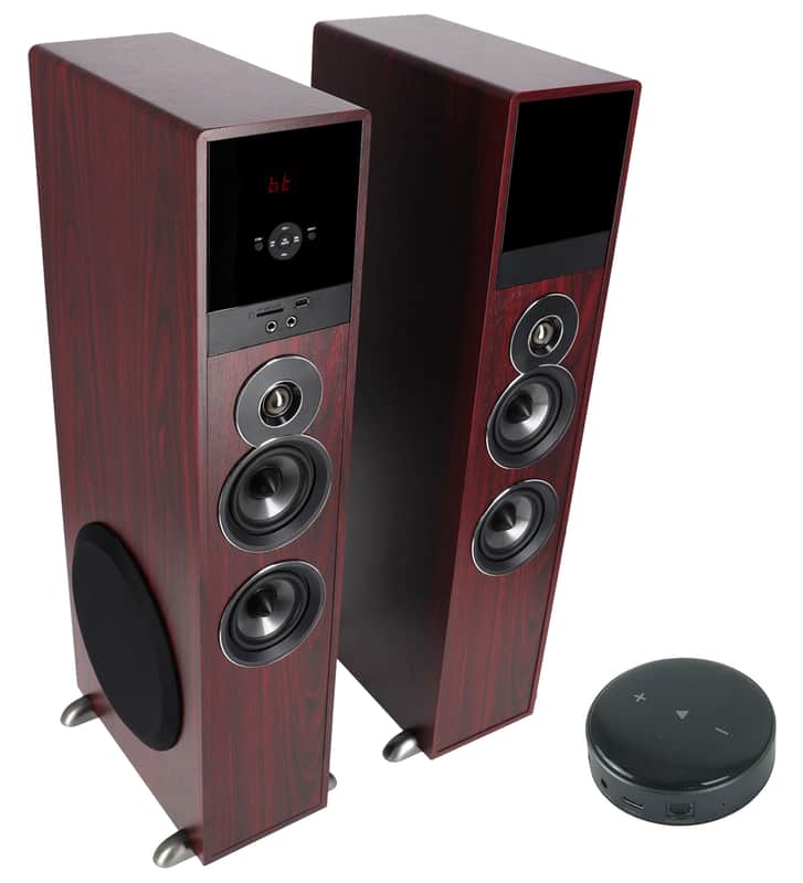 Rockville TM80C Home Theater Buetooth Tower Speakers + 8" Sub + Wifi Receiver