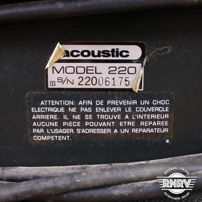 Acoustic Control Corp Model 220 Vintage Late 1970s Bass Head image 11