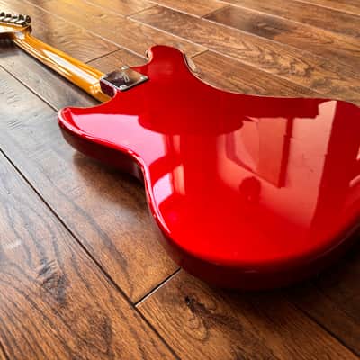2010 Fender MG-69 Mustang Reissue Electric Guitar Candy Apple Red MIJ Japan image 12