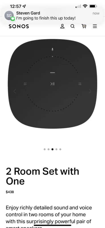 Sonos One Wireless Speaker image 1