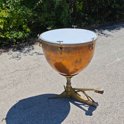 26" Vintage WFL Drum Co Concert Grand Pedal Timpani - Copper 25" image 7