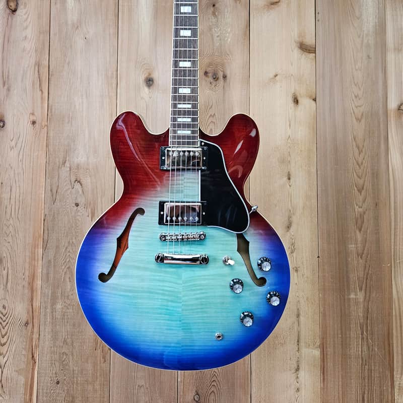 Epiphone Inspired By Gibson ES-335 Figured IG - Blueberry Burst image 1