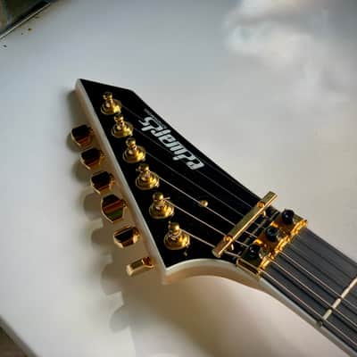 ESP Edwards Arrow Head, Alexi Laiho Signature, Black with Yellow Stripe image 8