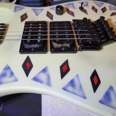 Kramer Nightswan 1989 Aztec graphic guitar Vintage Original Floyd Knapp USA F serial WOW image 17