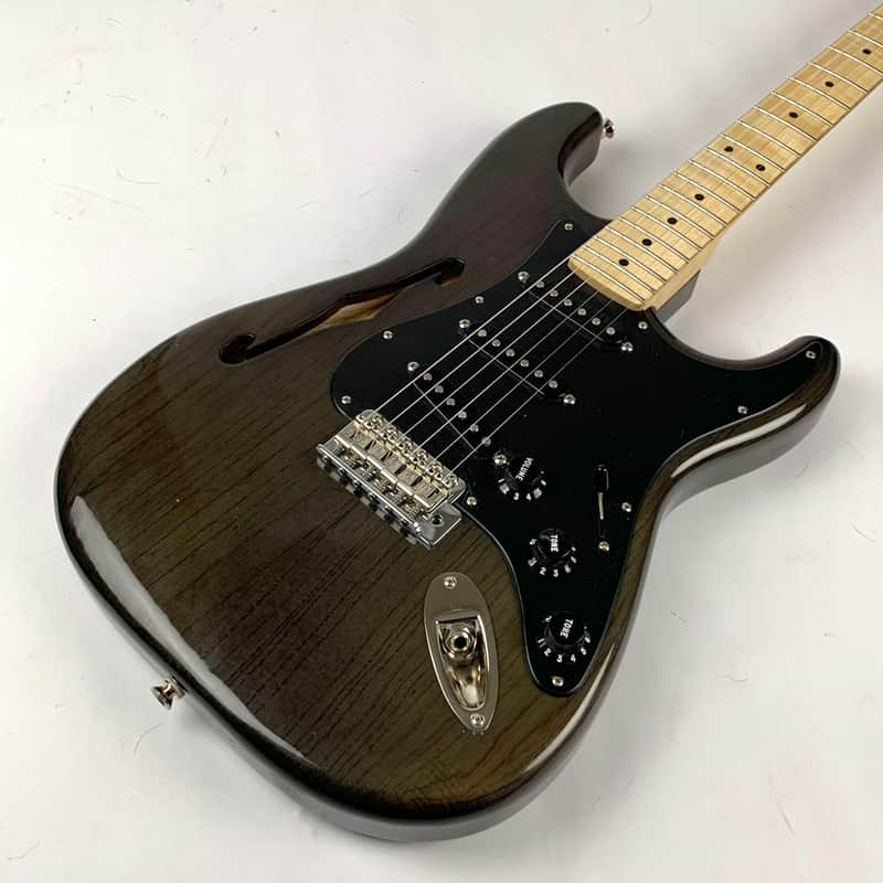 Oswald Thinline S-Style Guitar - Trans Grey Hand Made Netherlands W Hard Shell case image 1