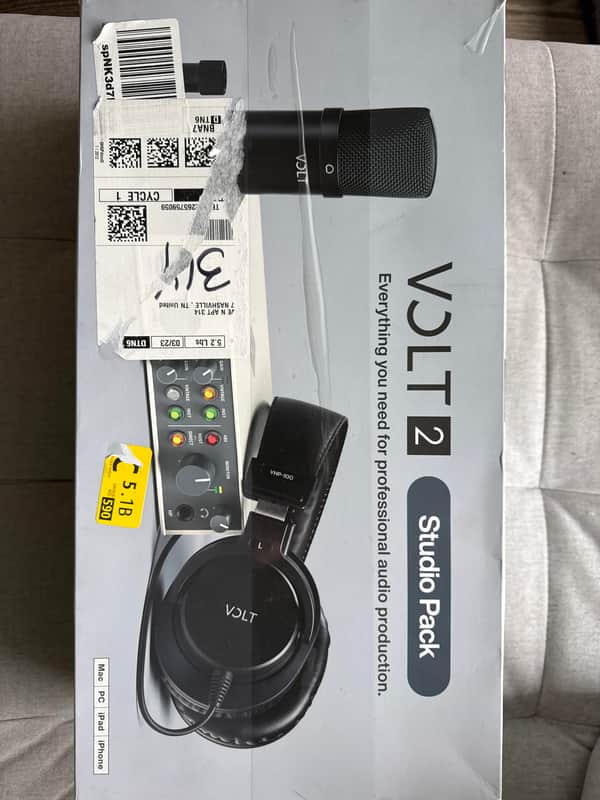 Universal Audio Volt 2 USB-C Audio Interface Studio Pack 2021 - Present - Tan / Gray image 1