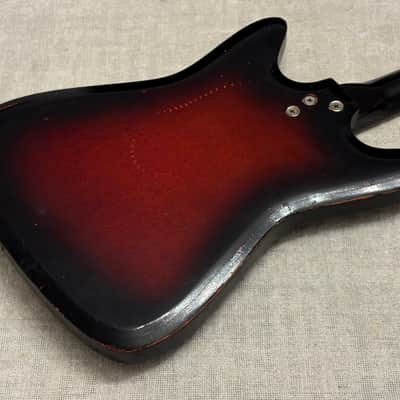 1960’s Kay Vanguard II Single Pickup Garage Rock Guitar “Red Devil” Red Foil Reflector Model USA image 19