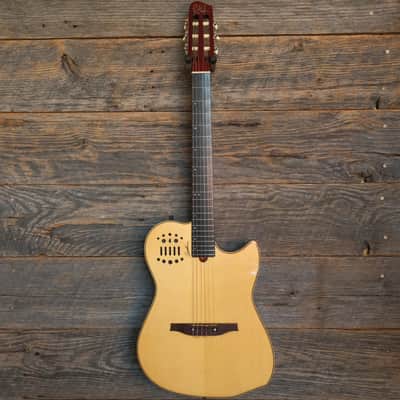 Used Godin Multiac Nylon A/E Guitar - Natural High Gloss w/Bag image 2