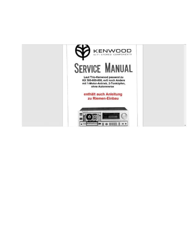 KENWOOD KX-500-600-800 SERVICE-&-Reparatur-ANLEITUNG ~ portofrei als Download