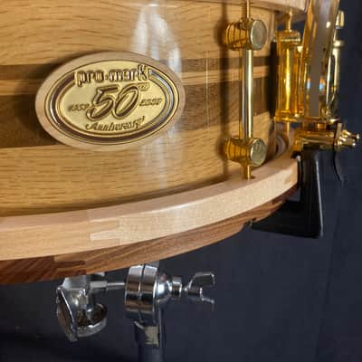 Pro-Mark / Stanbridge - Limited Edition 5.5x14" Japanese White Oak & Walnut Snare Drum (#8 of 50 in 5.5") 2007 image 10