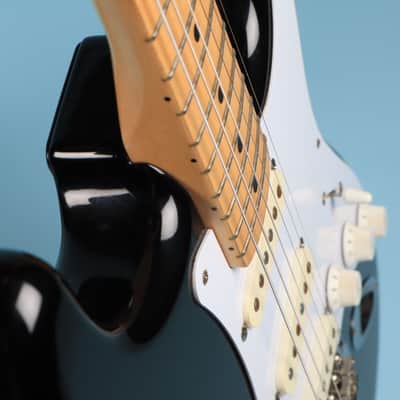 1989-1990 Fender MIJ Stratocaster Strat Japan Maple Neck Black Electric Guitar image 19