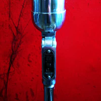 Vintage 1950's Electro-Voice 630 Omnidirectional Dynamic Microphone Hi Z harp mic w cable & rare Cannon XLR adapter 636 644 605 606 image 5