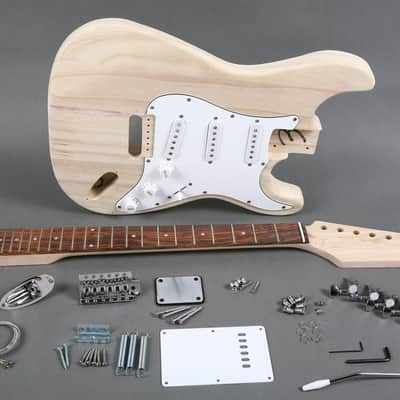Strat Style Electric Guitar DIY Kit – Build Your Own S-Style Guitar – Unfinished image 2