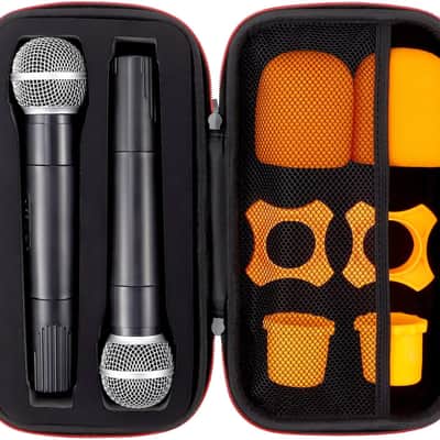 1Pcs Dual Mic Bag Microphone Carrying Travel Case Wireless Microphone Case Hard Microphone Pouch Storage Pouch for Travel image 4