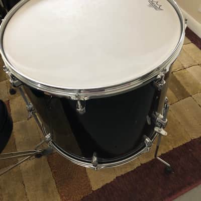 Pearl Export 5-tom shell pack with matching snare (Jet Black), Quick Beat hi-hats, hardware, and throne image 8