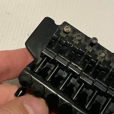 2000's Ibanez RG220B Series ILT1 Licensed Black Floyd Rose Double Locking Tremolo Bridge image 12