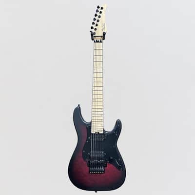Schecter Miles Dimitri Baker 7 FR Electric Guitar - Crimson Red Burst Satin image 9