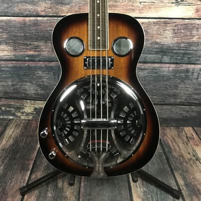 Gold Tone Left Handed PBB Acoustic Electric Bass with GoldTone Case image 2